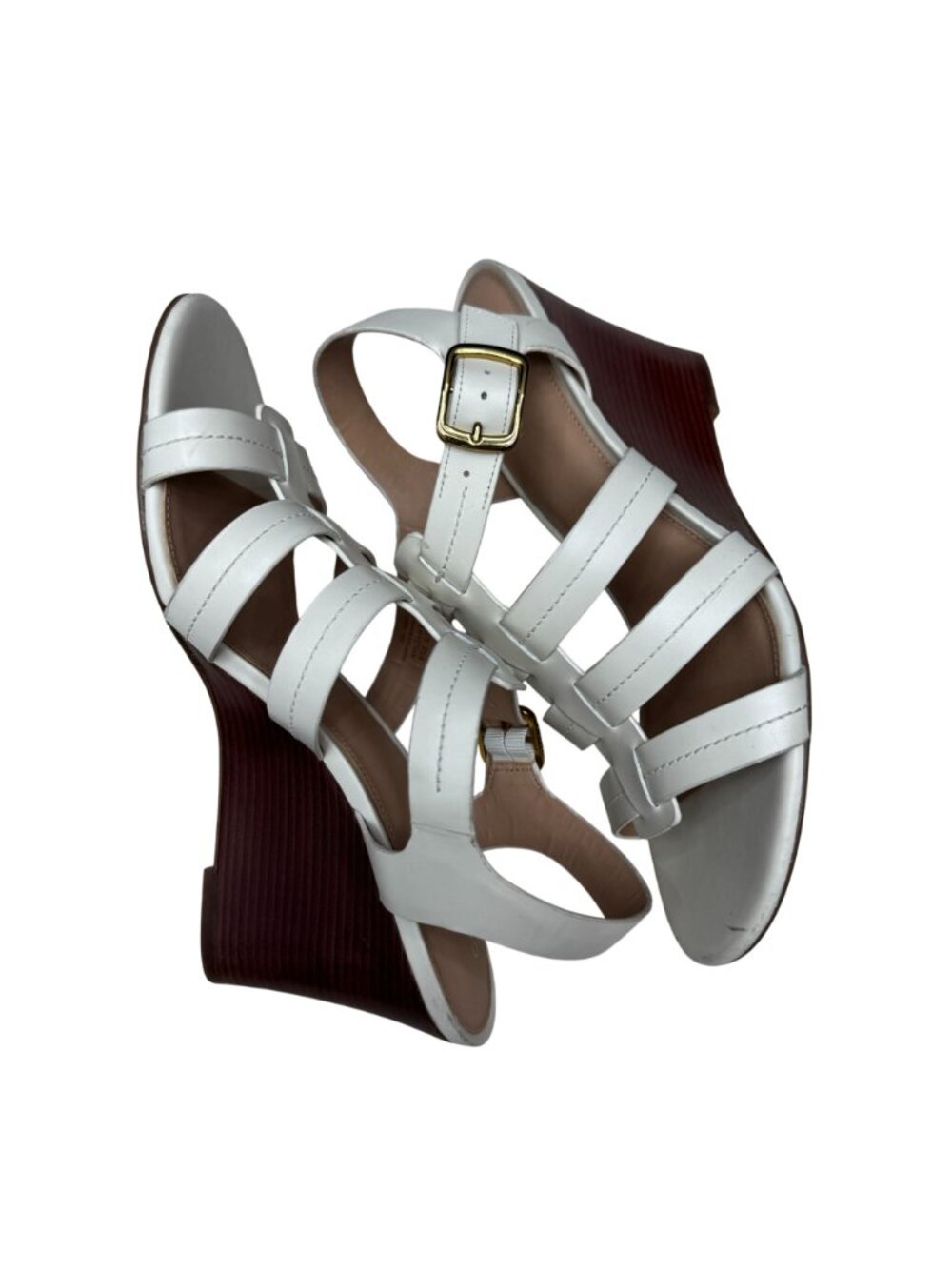 NEW Cole Haan Josie Fisherman Wedge Sandal Women's Cream Leather Strap 8.5B NWOB - Picture 6 of 9